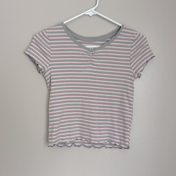 Set of 2- striped justice girls tees - Picture 2 of 7